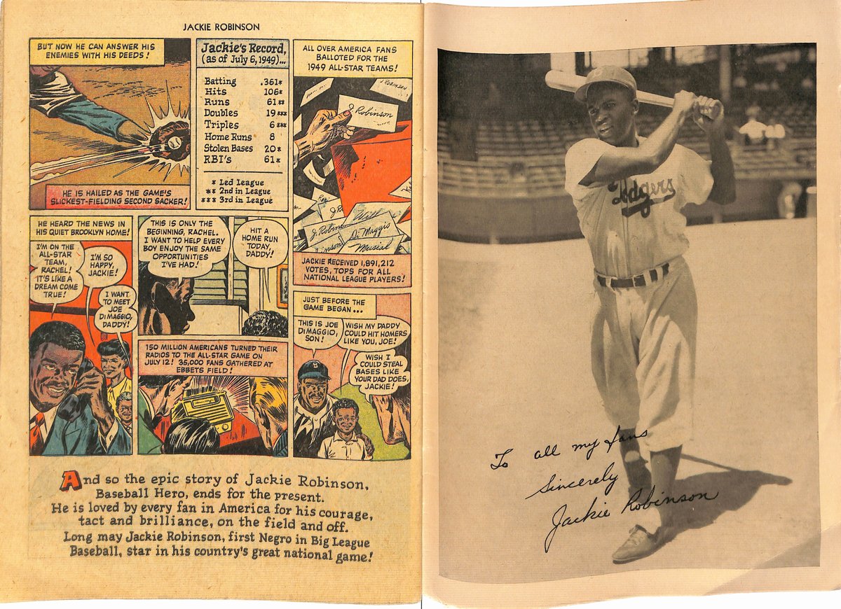 Jackie Robinson HOF Brooklyn Dodgers 1949 Rookie Comic Book Fawcett #1 180794