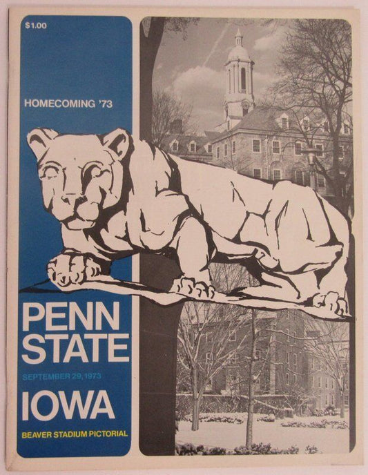 1973 Penn State Nittany Lions vs. Iowa Football Program 137968