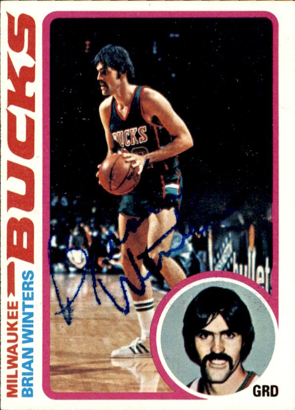 Brian Winters Autographed 1978-79 TOPPS Basketball Card #76 Bucks 183055