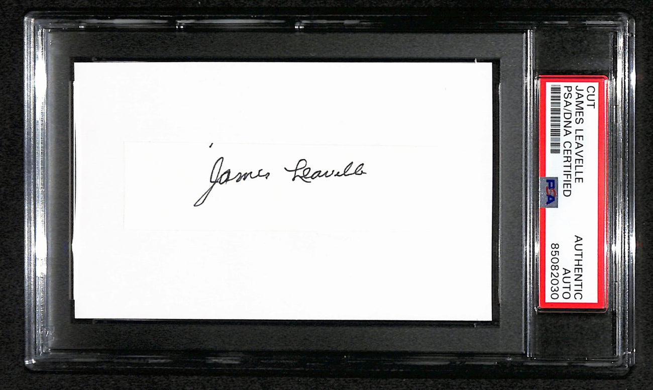 James Leavelle Signed/Auto Cut on 3x5 Index Card Police Officer PSA/DNA 184272