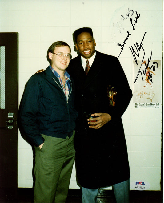 Wayman Tisdale Signed/Inscribed 8x10 Photo Indiana Pacers PSA/DNA 188059