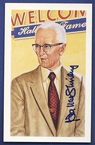 1992 Center Court J. Dallas Shirley Signed HOF Postcard