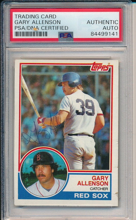 Gary Allenson Boston Red Sox Signed 1983 TOPPS Card #472 PSA/DNA 166122