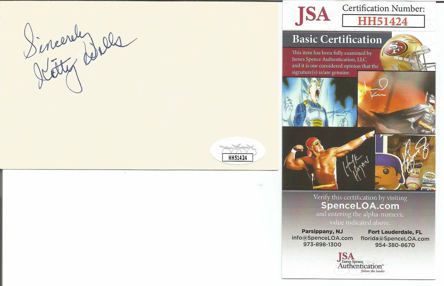 Kitty Wells Country Music Legend Signed/Autographed 3x5 Index Card JSA 151048