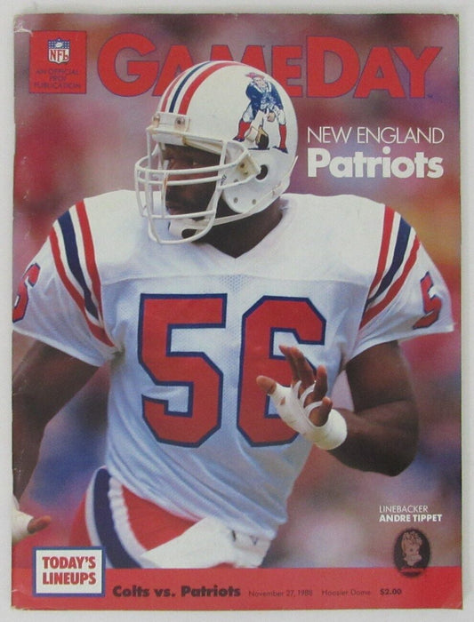 November 27, 1988 Colts vs. New England Patriots NFL GameDay Program