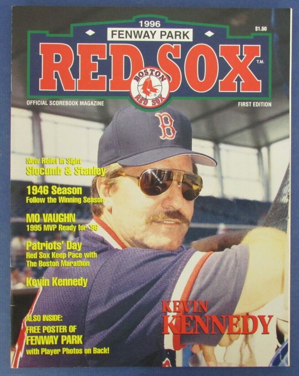 1996 Boston Red Sox Official Program Magazine 1st Edition K. Kennedy 124033