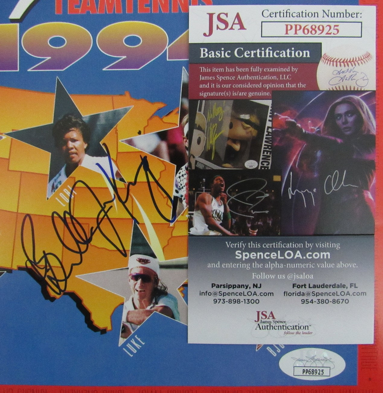 Billie Jean King Tennis Champ Signed/Auto 1994 Tiebreaker Magazine JSA 160621