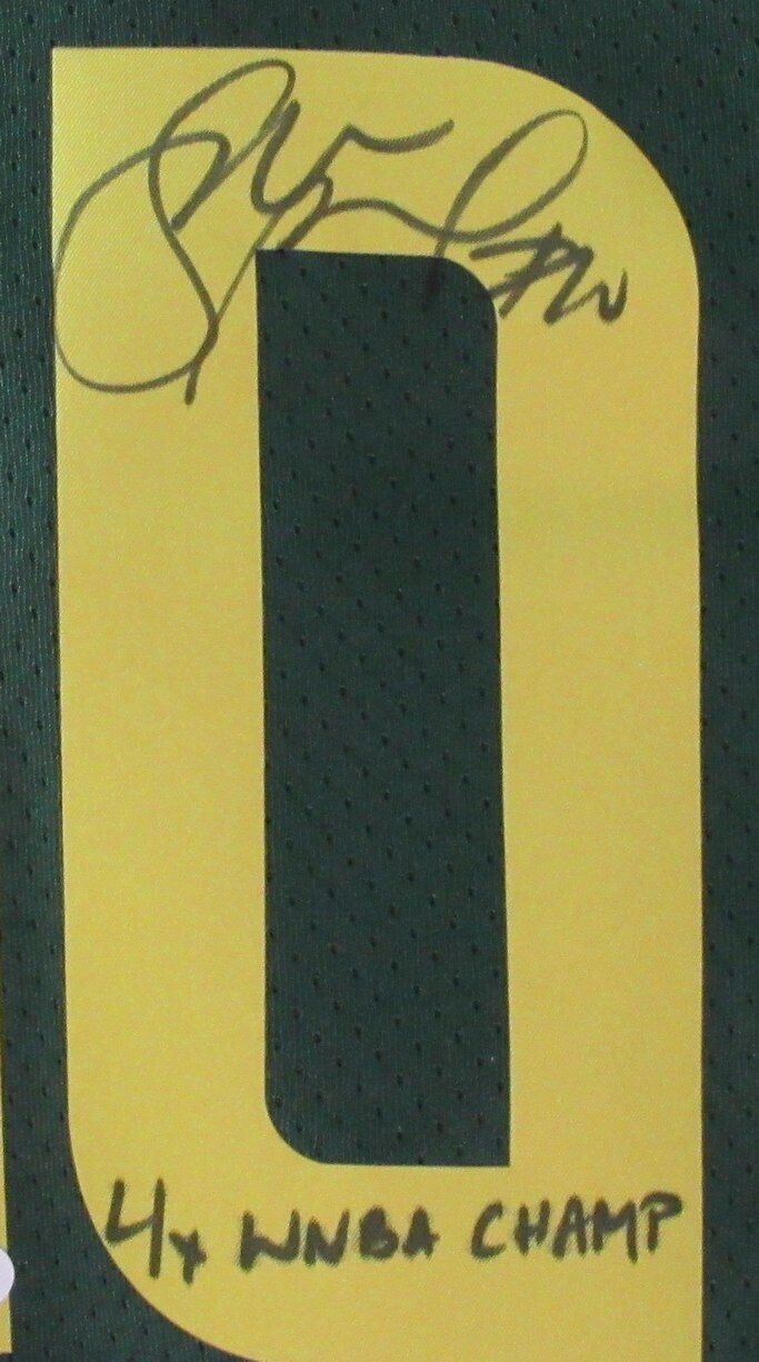 Sue Bird Autographed/Inscr Green Nike Basketball Jersey Seattle Storm JSA 179437