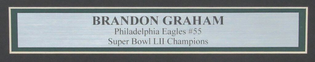 Brandon Graham Eagles SB LII Signed 16x20 Spotlight Photo Framed JSA 141104