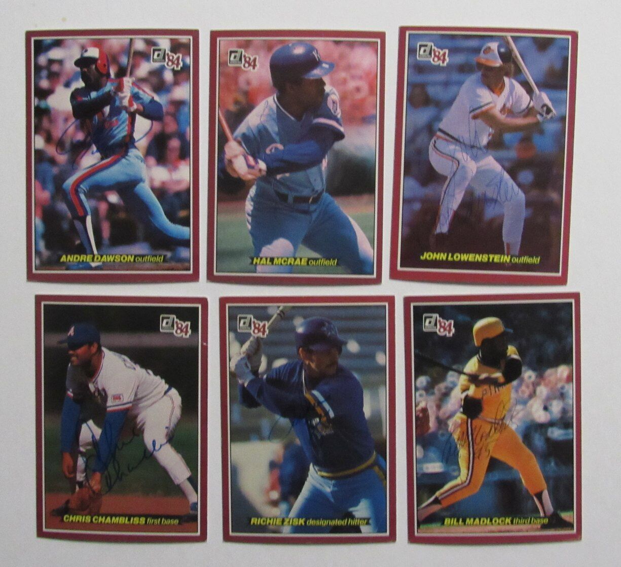 Lot of 22 Signed/Autograph 1984 Donruss Action All Stars Jumbo Postcards 166774