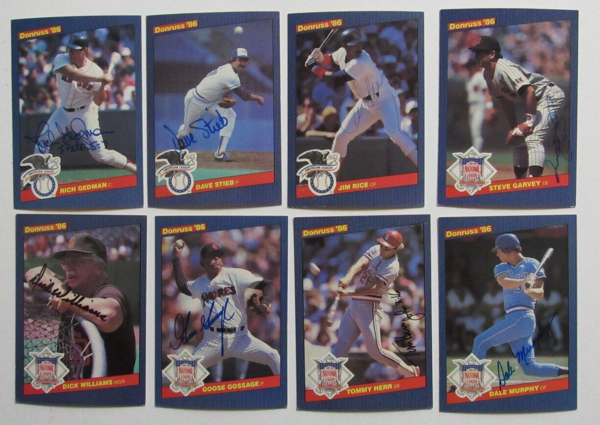 Lot of 26 Signed/Autograph 1986 Donruss Action All Stars Jumbo Postcards 166771