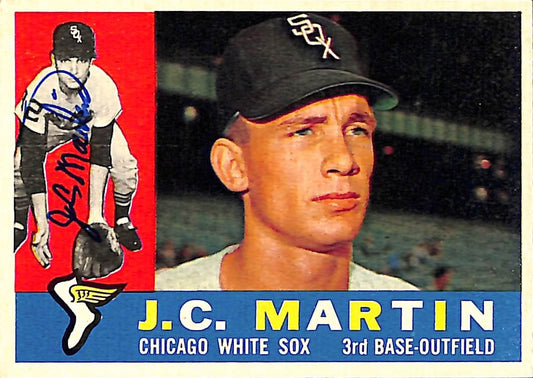 1960 TOPPS #346 JC Martin Chicago White Sox Signed/Auto Card 190993