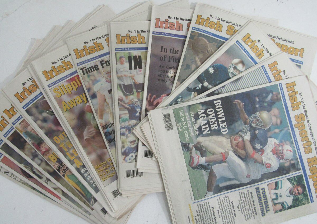 Lot of 21 2003 Notre Dame Irish Sports Report Magazines 148724