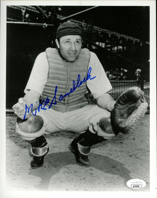 Mike Sandlock Autographed 8x10 Photo Brooklyn Dodgers JSA 177828