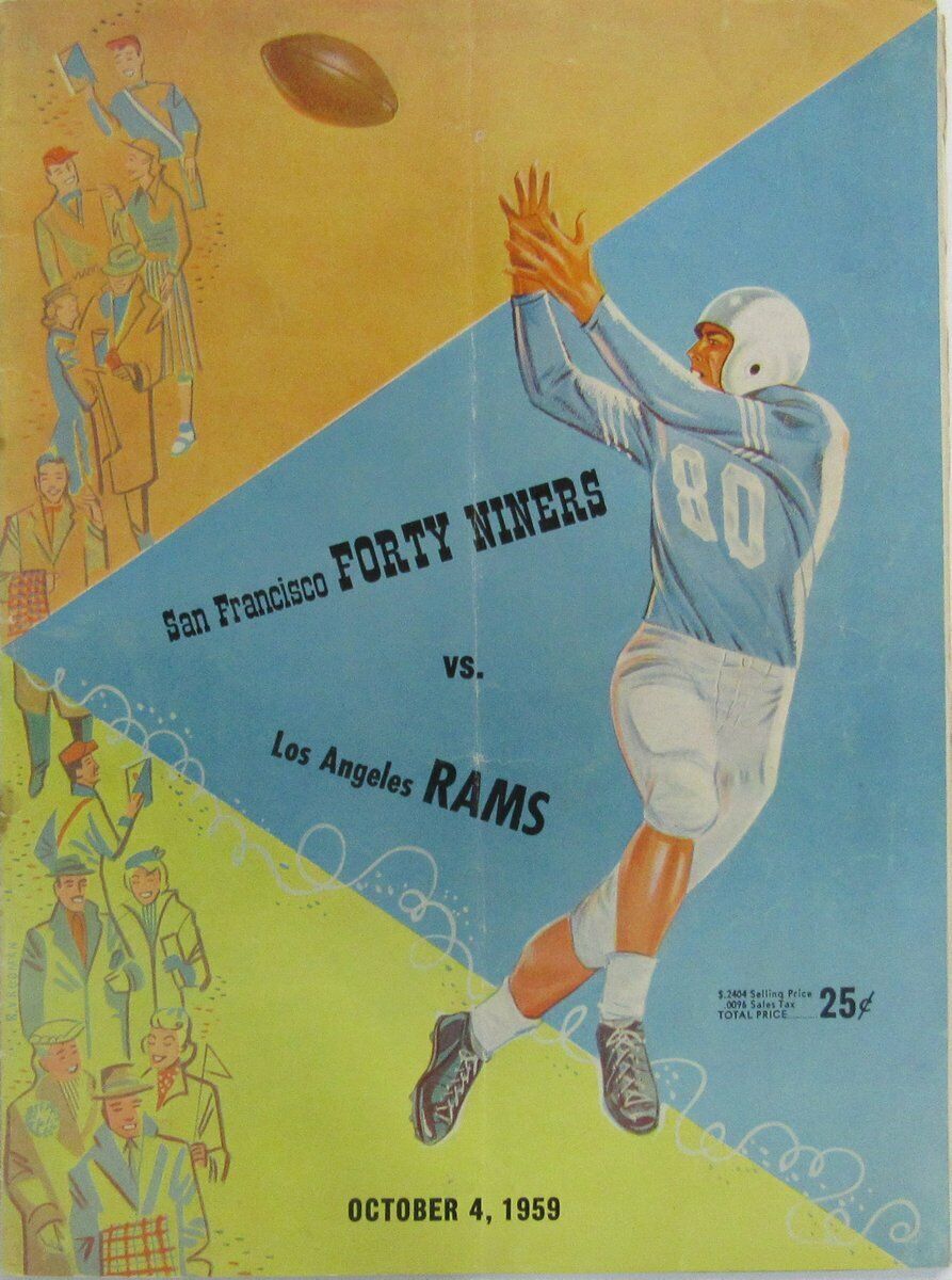 San Francisco Forty Niners vs. Los Angeles Rams NFL Program Oct 4, 1959 141580