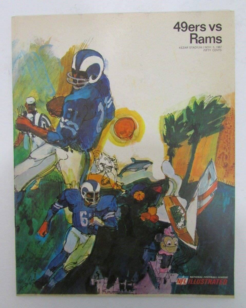 1967 San Francisco 49ers vs. LA Rams NFL Illustrated Program 128506