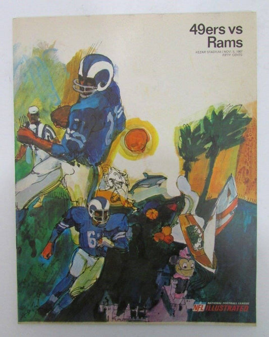 1967 San Francisco 49ers vs. LA Rams NFL Illustrated Program 128506