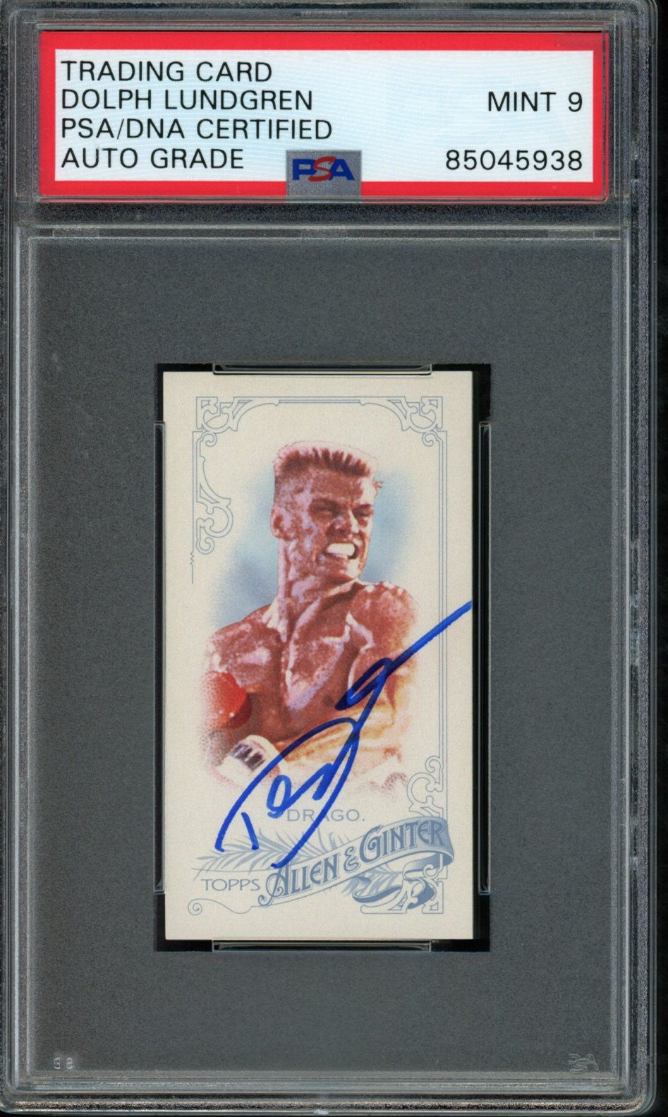 Dolph Lundgren Autographed 2015 TOPPS Allen Ginter #229 PSA/DNA GEM MINT 10