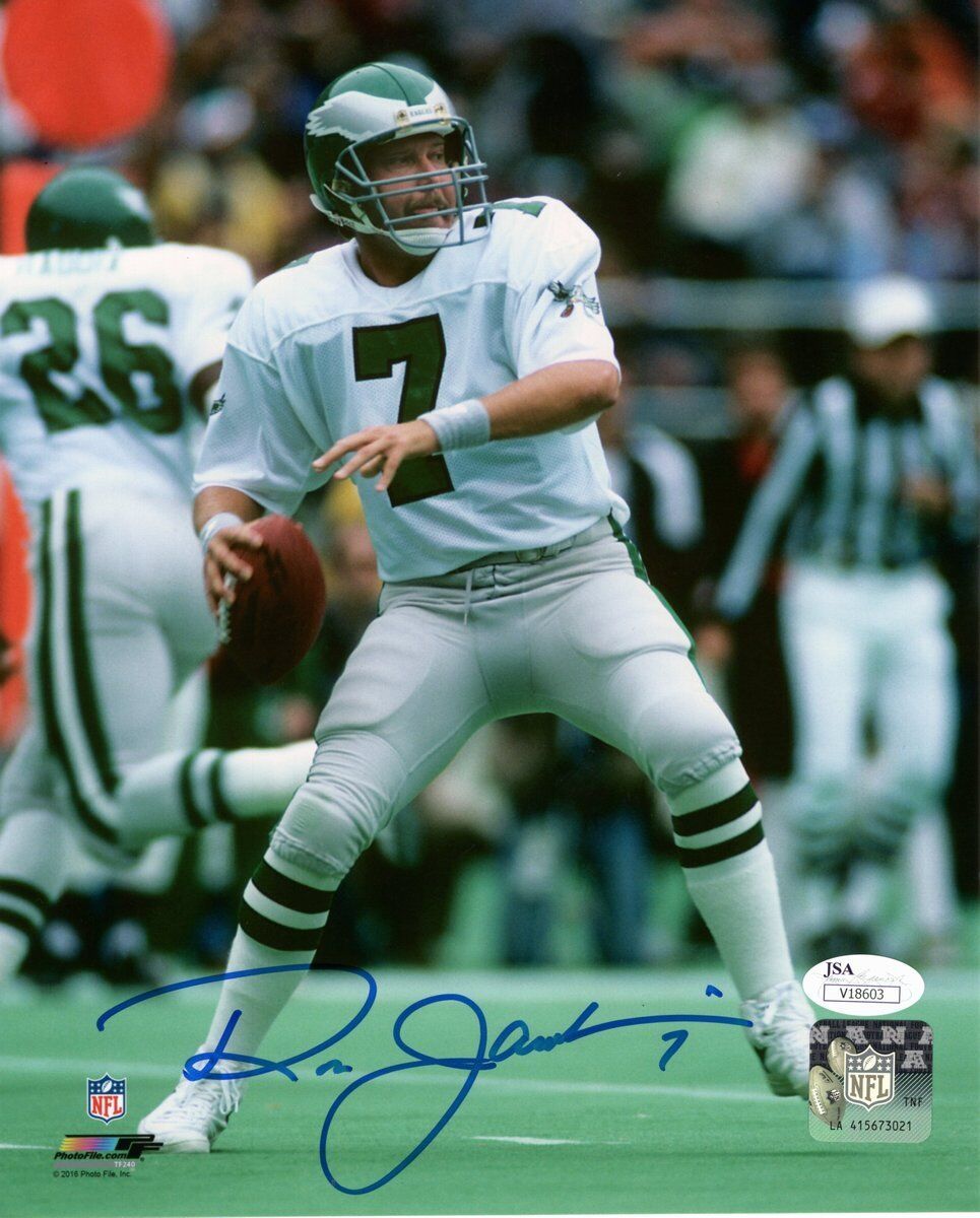 Ron Jaworski "7" Eagles Signed/Autographed Color 8x10 Photo JSA 136734