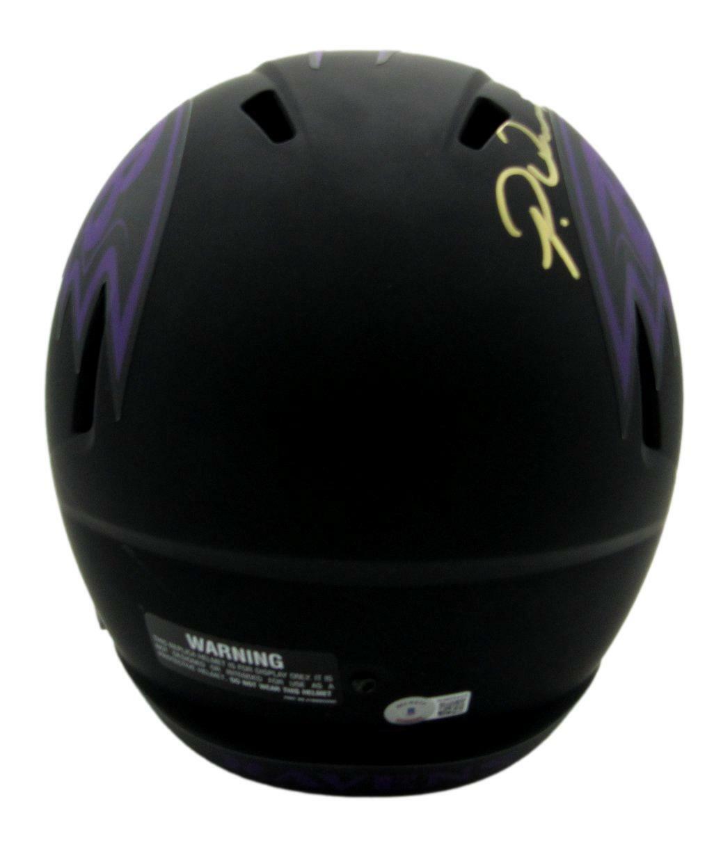 Patrick Queen Signed Ravens Eclipse Full Size Replica Helmet Beckett 164072