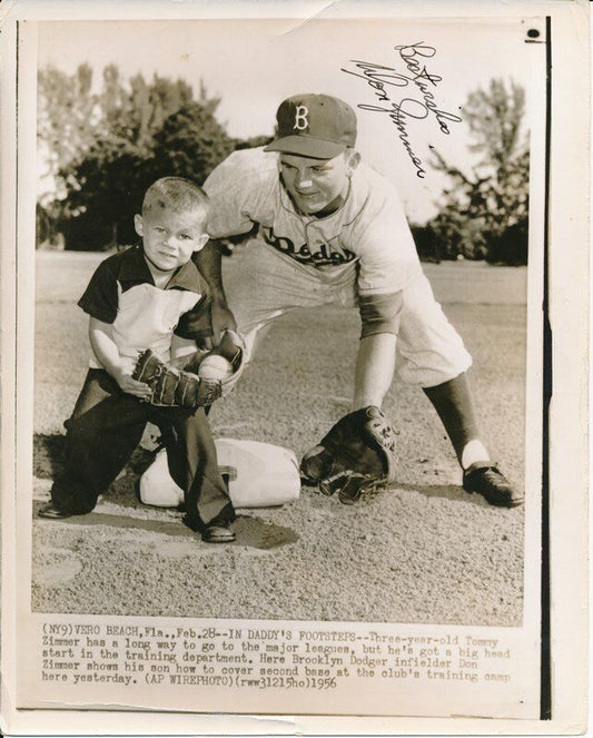 Don Zimmer Brooklyn Dodgers Signed/Autographed 8x10 Photo JSA 143205