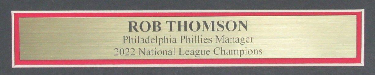 Rob Thomson Autographed 11x14 Photo Phillies Framed Beckett 176544