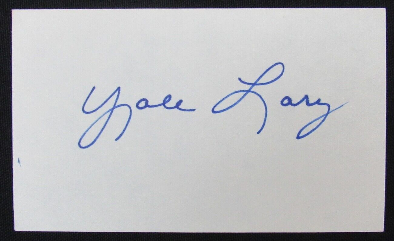 Yale Larry Texas A&M/Detroit Lions Pro FB HOF Signed/Auto 3x5 Index Card 150716