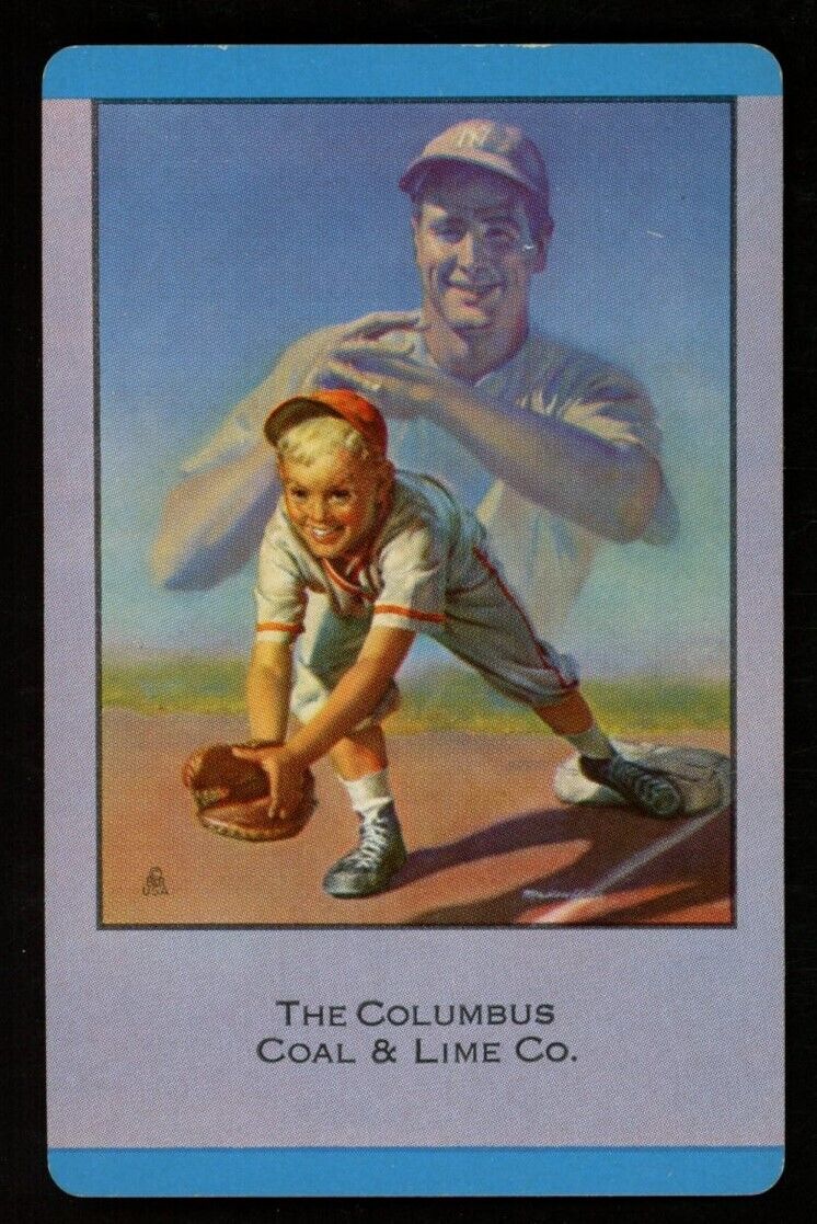 Brown Bigelow 1953 LOU GEHRIG YANKEES HOF Playing Card 6 of Clubs