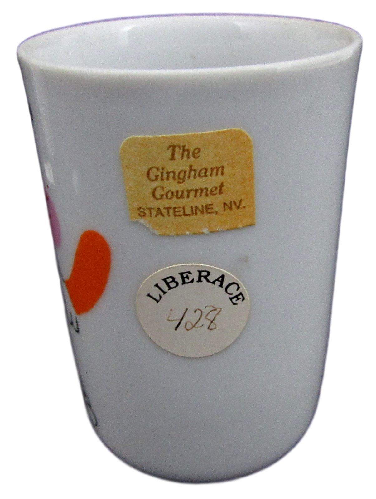 The Liberace Collection Pair of Porcelain Mugs 3 1/2 Inch Height 145729