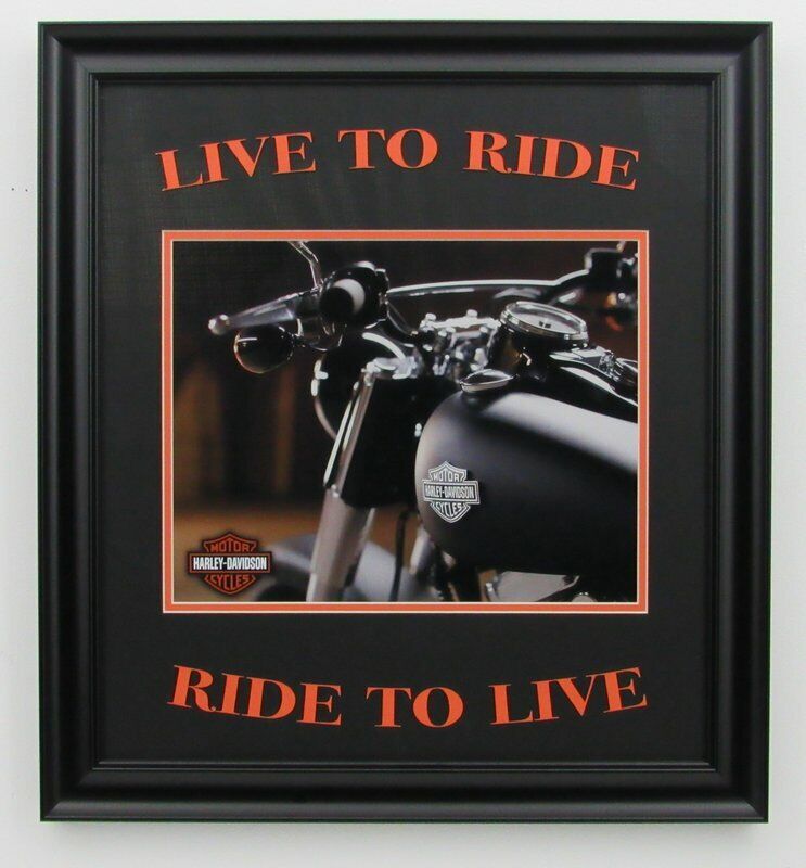 Harley Davidson "Live to Ride" 11x14 Photo Framed