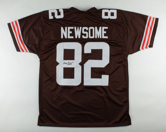 Ozzie Newsome HOF Signed/Inscribed Browns Custom Football Jersey JSA 162025