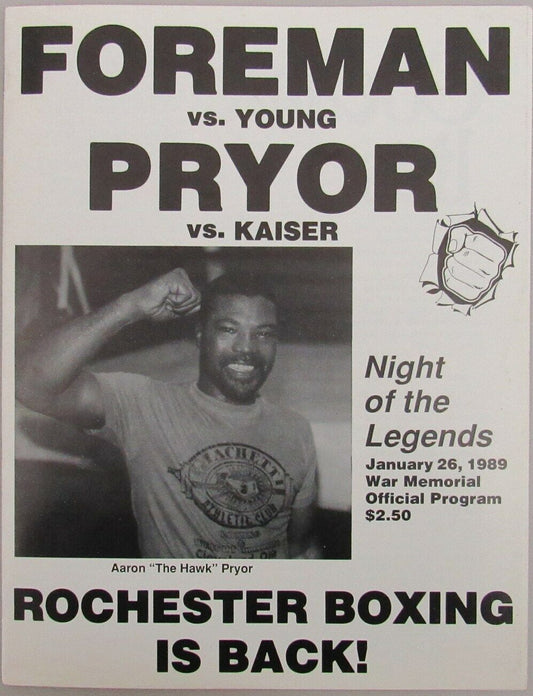 George Foreman vs. Mark Young January 26, 1989 Official Program 162272