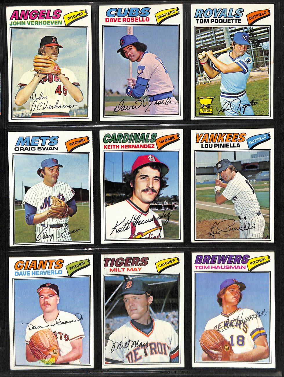1977 Topps Baseball Card Complete Set (1-660) Dawson Fidrych Sutter Ryan 191961