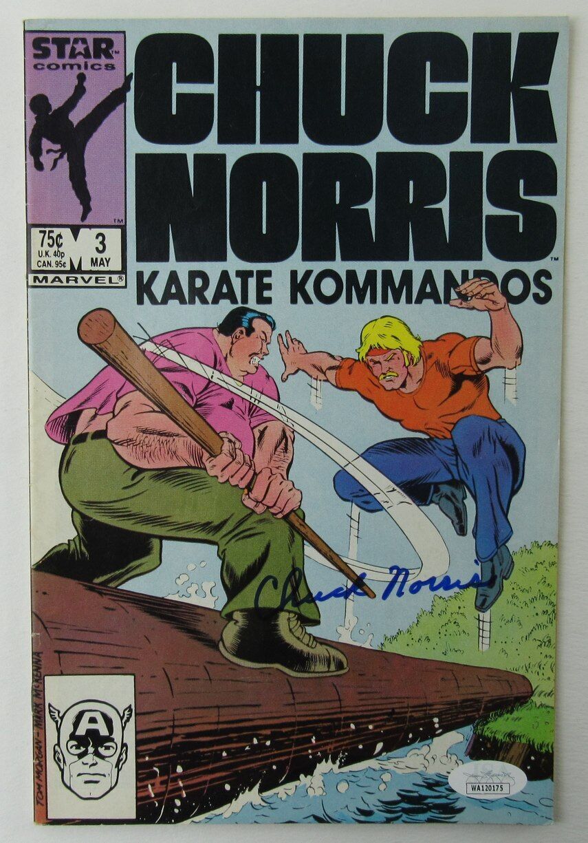 Chuck Norris Autographed Comic Book May 3, 1987 "Karate Kommandos" JSA