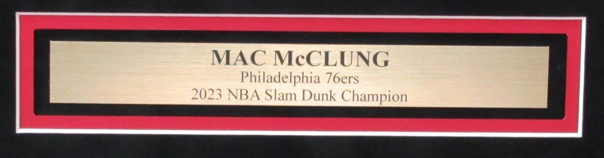 Mac McClung Autographed 16x20 Photo Philadelphia 76ers Framed PSA/DNA 179047