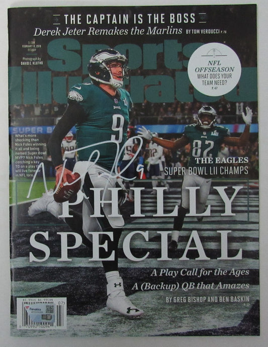 Nick Foles Signed 2/12/2018 Sports Illustrated Magazine NO LABEL Fanatics 189314