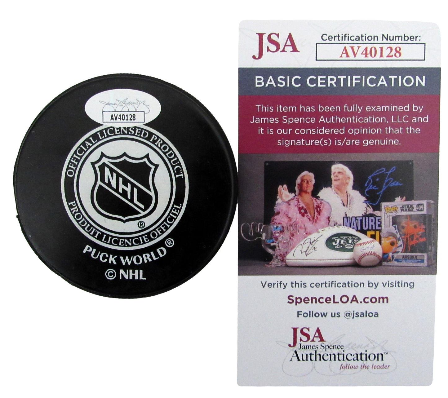 Simon Gagne Signed/Auto Philadelphia Flyers Hockey Puck JSA 188436