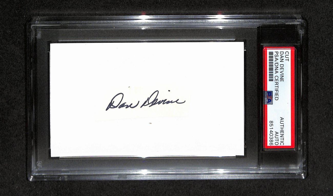 Dan Devine Autographed 3x5 Cut Card PSA/DNA 186523