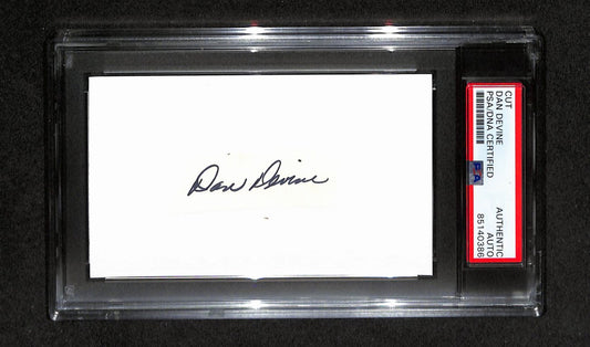 Dan Devine Autographed 3x5 Cut Card PSA/DNA 186523