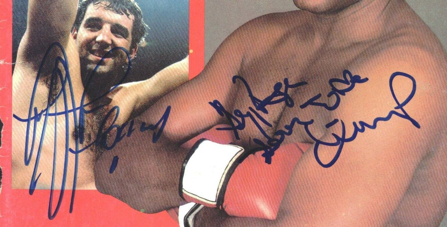 Gerry Cooney/Greg Page Dual-Signed 1985 World Boxing Magazine Cover JSA 151581