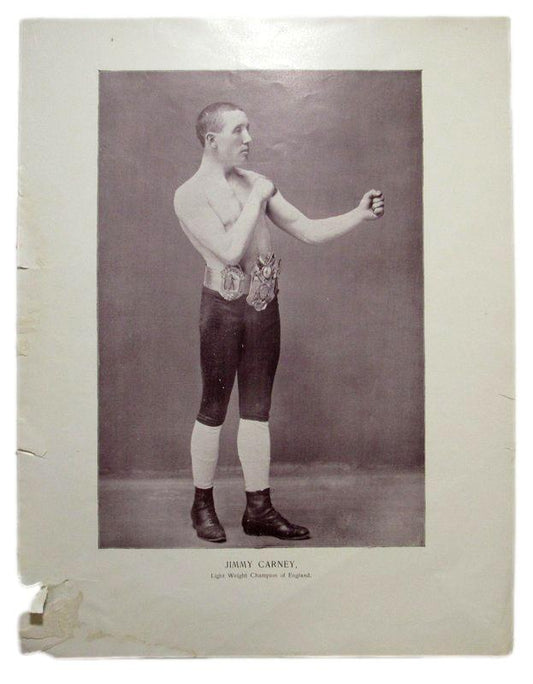 Jimmy Carney Boxer 1895 Boxing Gladiators 11x15 Supplement Poster.