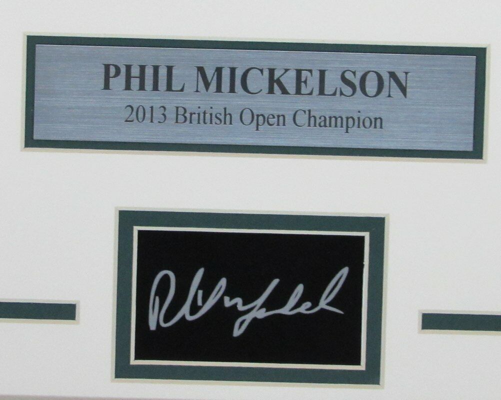 Phil Mickelson 2013 British Open Framed Photo Collage w/Laser Engraved Autograph