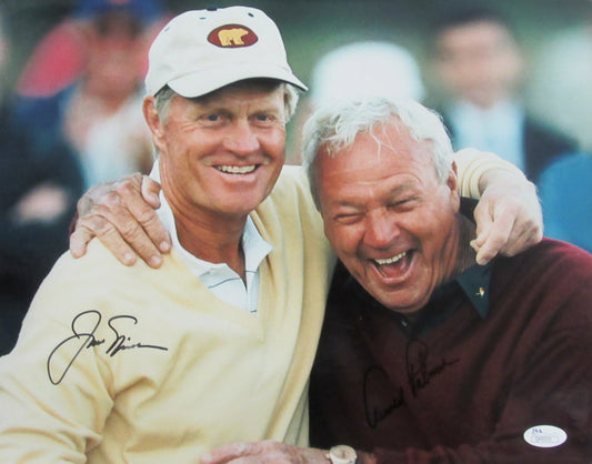 Jack Nicklaus/Arnold Palmer Dual-Signed/Autographed 11x14 Photo JSA 190483