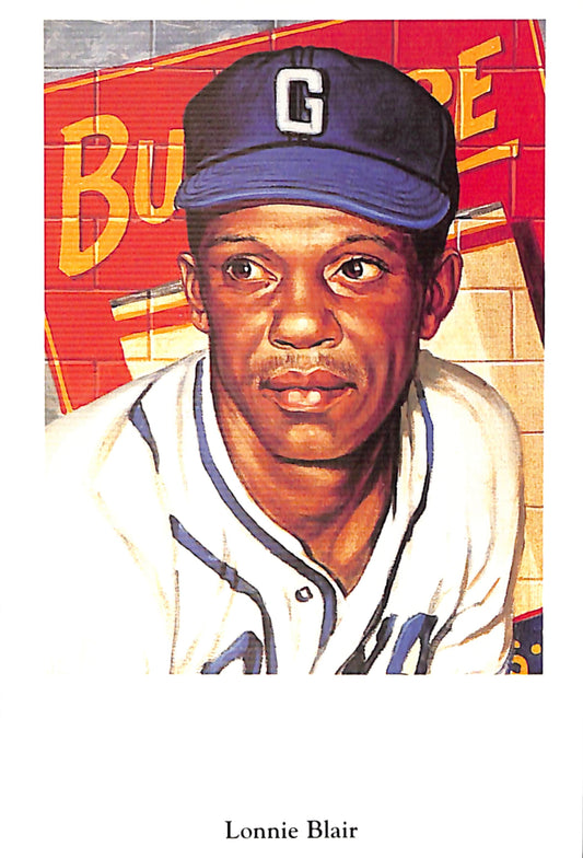 Lonnie Blair Unsigned Negro League - Homestead Grays Ron Lewis Post Card 181228