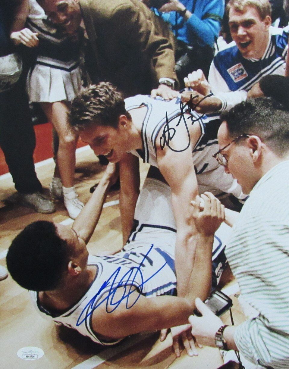 Christian Laettner/Thomas Hill Dual-Autographed 11x14 Photo Duke JSA