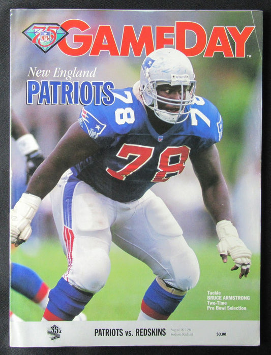 1994 New England Patriots vs. Redskins Game Program 176271