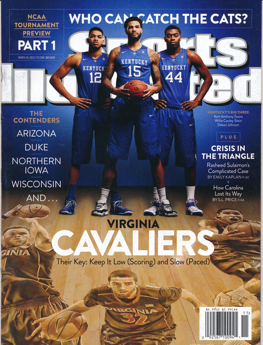 March 16, 2015 Virginia Cavaliers Sports Illustrated Magazine NO LABEL 182341