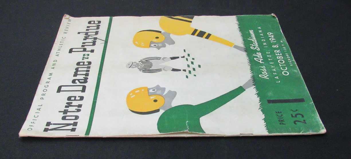 10/8/1949 Purdue vs. Notre Dame College Program 186014