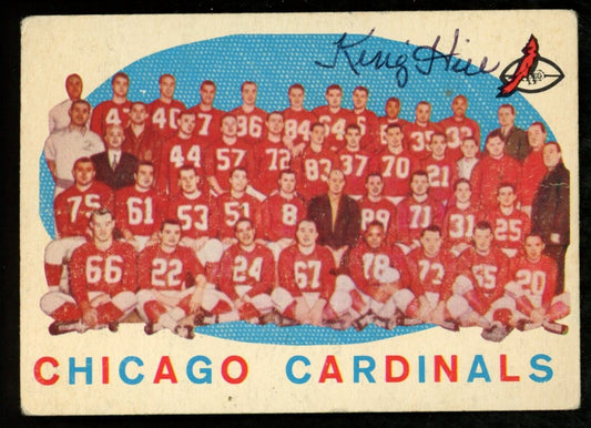 1959 TOPPS Football Card #118 Signed/Auto King Hill Chicago Cardinals