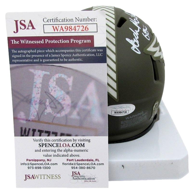 Jordan Mailata Autographed Mini Salute To Service Helmet Eagles JSA 183540